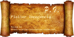 Pieller Innocencia névjegykártya